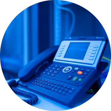 Shot Of Business PBX Phone System Hardware