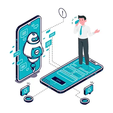 Infographic showing how Call Flow works between customer and IVR System