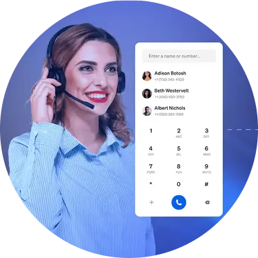 Women Talking With Customer and A Dialer Interface