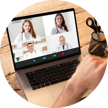 Interface of Call Center Software While Video Calling
