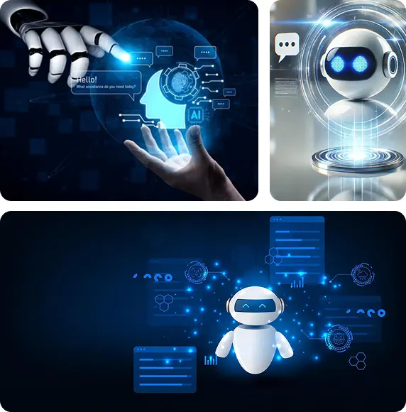 AI Chatbot 3D Vector Illustrations