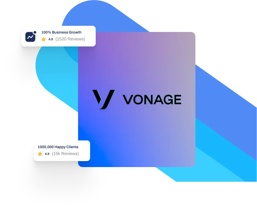 Vonage Logo On the Card I Graphic